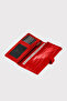 Astana Belt Buckle Zipper Wrist Strap Phone Compartment Croco Pattern Red Women's Wallet - 3