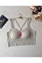 Carma Cross-Back Low-Cut Ice-Silk Underwire-Free Seamless Push-Up Imported Spandex Bra/Bustier
