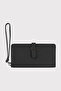 Astana Belt, Zipper, Wrist Strap, Phone Compartment, Pique Pattern, Black Women's Wallet