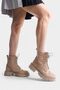 Women's Boots with Lace-Up Side Zipper - 5