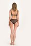 Women's Black and White Patterned Underwire Bra Bralet Set - 4