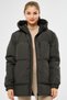 Women's Khaki Fiber Windproof Hooded Inflatable Sports Winter Coats - 6