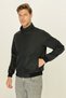 Men's Black Windproof Ultra Light Stand Collar Black Sports Coats - 5