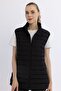 Women's Windproof Regular Fit Inflatable Black Vest