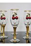 2 Pieces Cherry Brown Soft Drink Cup & Beverage Cup with Gold Detail 190Cc