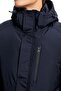 Men's Navy Blue Hooded Windproof Winter Coat & Coat & Parka - 3