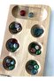 2-Person Wooden Glass Stone Mangala Game (DOUBLE MANCALA) - 2