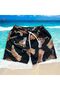 New Season Boys' Bengal Tiger Printed Waist Lace Up Shorts Swimsuit Mesh Full Fit
