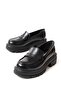 746-759 Black Patent Leather Daily High-Sole Loafer Shoes - 4