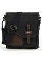 Cappadocia Genuine Leather Water Resistant 4035 Teos Dark Black Postman Shoulder Waxed Canvas Laptop Bag