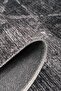 Modern Patterned Black Washable Fringed Non-Slip Base Chenille Living Room Carpet 7752 - 3