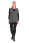 Women's V-Neck Winter Thick Woolen Hair Knit Model Knitwear Button Mother Vest with Pockets - 2