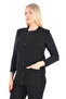 Women's V-Neck Thick Wool Goose Feet Patterned Knitwear Buttoned Pocketed Mother Vest