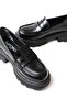 746-759 Black Patent Leather Daily High-Sole Loafer Shoes