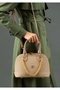 Women's Embossed Chain Embossed Patterned Cotton Woven Strap Vegan Shoulder Bag and Wallet - 2