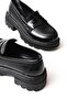 746-759 Black Patent Leather Daily High-Sole Loafer Shoes - 5