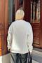 White Tennis Printed Women's Sweatshirt with Cotton Inside - 5