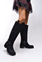 Thefrila Women's Knee-High Biker Boots 00123024 Matte Black - 3