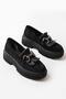 749-750 Black Suede Buckle Daily High-Sole Loafer Shoes - 5