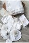 Special Design Baby Girl Hospital Discharge Set with Pearl and Lace Blanket - 4