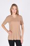 2971 Model V-Neck Camisole Short Sleeve T-Shirt - Mink