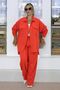 COTTON Viscose Button-Front Pocketed SHIRT AND PLUS SIZE ELASTIC WAIST DRAWSTRING PANTS TWO-PIECE SET - 6