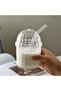 2 Pieces Heat Resistant Pinterest Cup with Glass Oval Lid| Coffee And Presentation Cup| 430ml - 3