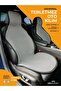 Meka Part Anti-Slip Seat Protector Cover Striped Smoked White Universal 2 Pieces
