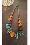 Authentic Bohemian Handmade - Orange Short Women's Necklace - 2
