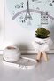Marble Patterned Decorative Candle Jewelry and Flowerpot Stand Presentation Holder - 3