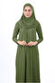Waiter Size 12-15 Years Khaki Self-Headband One Piece Women's Prayer Dress