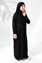 One Piece Practical Children's Prayer Dress with Headscarf Black - 5