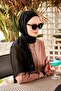 غطاء رأس شال من التول الأسود العملي - B2401