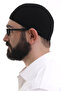 أسود الشتاء الصليب منقوشة المنسوجة Skullcap - 3