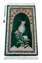 Ottoman Arch Arched Tulip Motif Chenille Prayer Rug Green