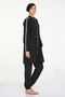 4581-24 Black Hijab Swimsuit - Lycra and Jelly - 4
