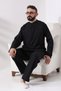 Men's Hajj and Umrah Clothes Double Bottom Top Afghan Suit Black - 5
