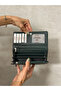 Green Women's Wallet with Many Compartments in Genuine Leather - 3