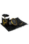 Special Cylinder Boxed Set with Pearl Prayer Beads Tulle Shawl Black Color
