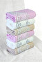 100% Cotton, Luxury Guipure Lace Detailed 6-Piece Towel Set - Perfect for Gifts, Baby Showers, and Bridal Trousseaus - Colorful - 4