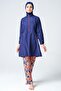 Pool Full Covered Hijab Swimsuit 23246 Indigo Blue 3XL
