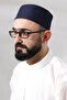 غطاء رأس للصلاة مطرز باللون الأزرق الداكن من ناليري شيريف - 3