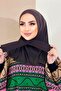 Women's Hijab Bitter Brown Snap Fastener Neck Collar Hijab Bonnet Model Scarf Shawl - 3