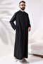 Men's Black Long-Length Entari Hajj Umrah Dress - 3