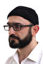 Black Folded Plain Pattern Winter Velvet Skullcap Hat