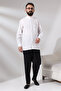 Men's Black Çınar Relaxed Cut Elastic Waist Hajj and Umrah Linen Shalwar Trousers - 6