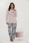 Autumn Battal Long Sleeve Pajama Bottom Long Floral Pajama Set