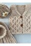 Puffy Baby Vest Scarf Beanie Set - 2