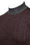 Men's Half Turtleneck Knitwear Anthracite Sweater Patterned Steel Knit Classic Fit - 5005B - 4