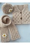 Puffy Baby Vest Scarf Beanie Set